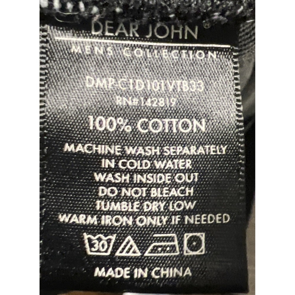 Dear John Men's Collection Type C Slim Straight Black Denim Jeans Size 40x34 - Picture 6 of 11
